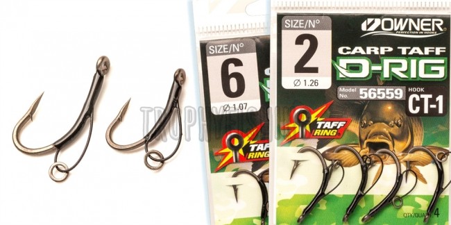 Крючок Owner 56559 c петлей D-RIG черный BC Крючок Owner 56559 c петлей D-RIG черный BC