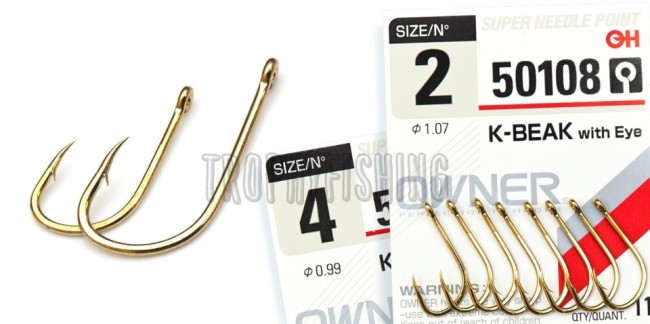 Крючок OWNER C'ultiva 50108 K-Beak With Eye Крючок OWNER C'ultiva 50108 K-Beak With Eye