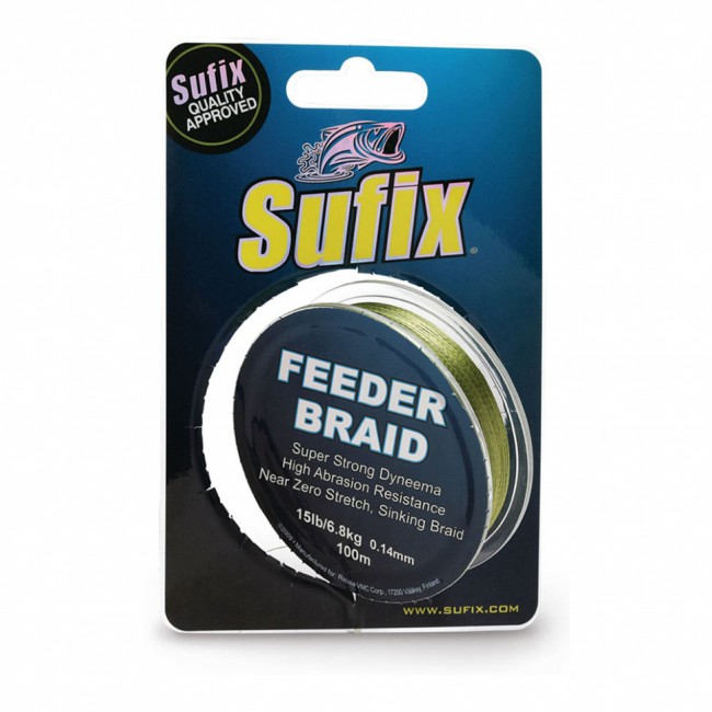 Леска плетеная SUFIX Feeder braid Gore зеленая 100м Леска плетеная SUFIX Feeder braid Gore зеленая 100м