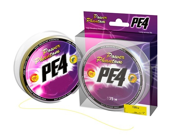 Шнур Power Phantom PE4, 135м (флуоресцентный желтый) Шнур Power Phantom PE4, 135м (флуоресцентный желтый)