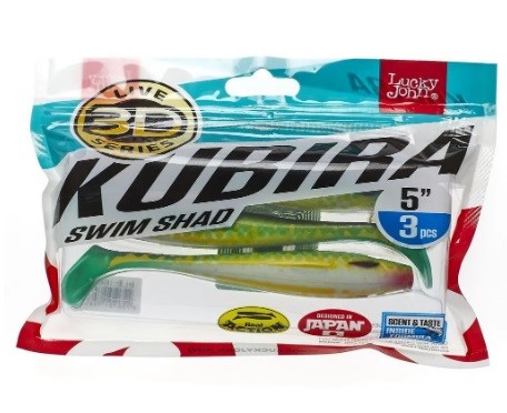 Виброхвосты Lucky John 3D Series KUBIRA SWIM SHAD 5,0in (12,50) 3шт Виброхвосты Lucky John 3D Series KUBIRA SWIM SHAD 5,0in (12,50) 3шт