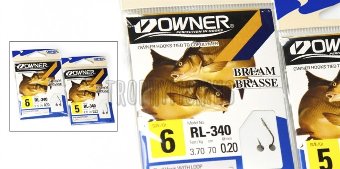 Крючок OWNER 50340 с поводком с петлей 70см RL-340 Крючок OWNER 50340 с поводком с петлей 70см RL-340