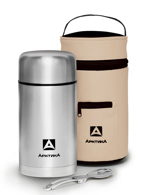 Термос Арктика с супер-широким горлом, для супа и еды, в чехле
