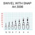 Вертлюжок Fish Season с застежкой Swiwel With Snap Insurance