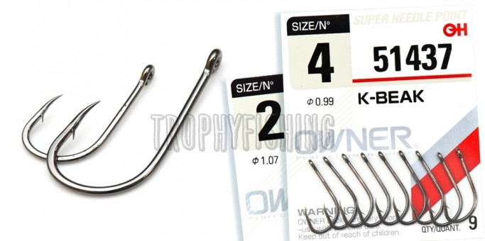 Крючок OWNER C'ultiva 51437 K-Beak (размер №02  в упаковке 8шт)